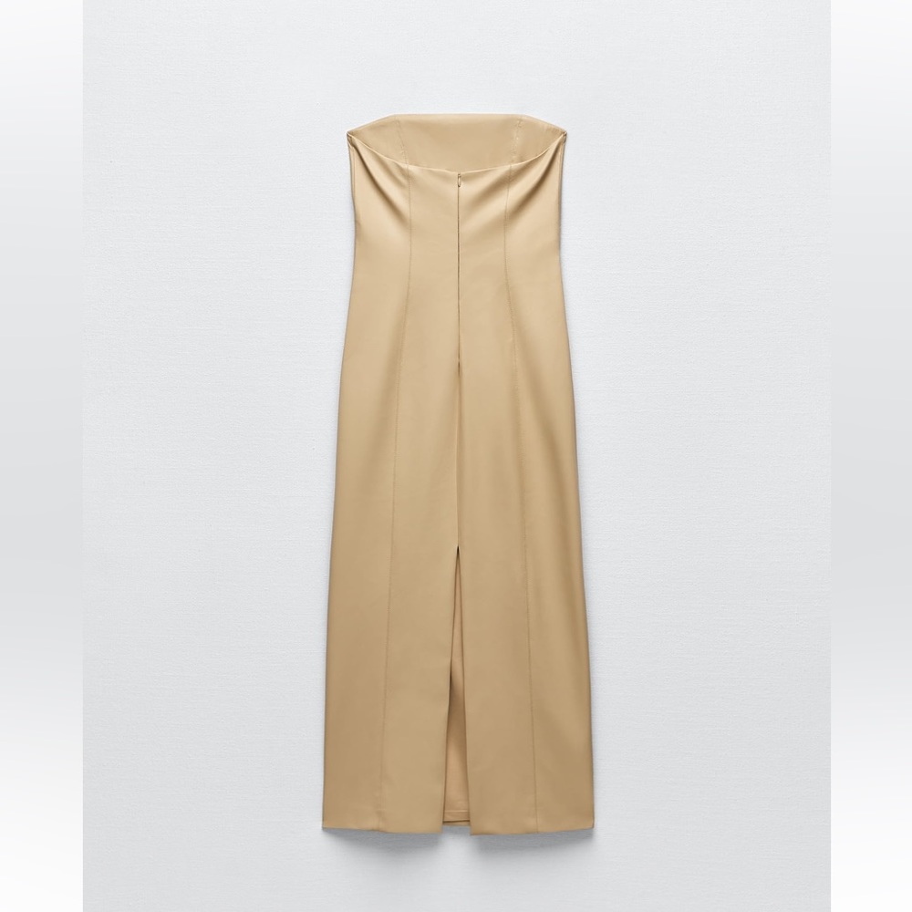 ZARA BLOGGERS FAV FAUX LEATHER DRESS - Picture 6 of 9